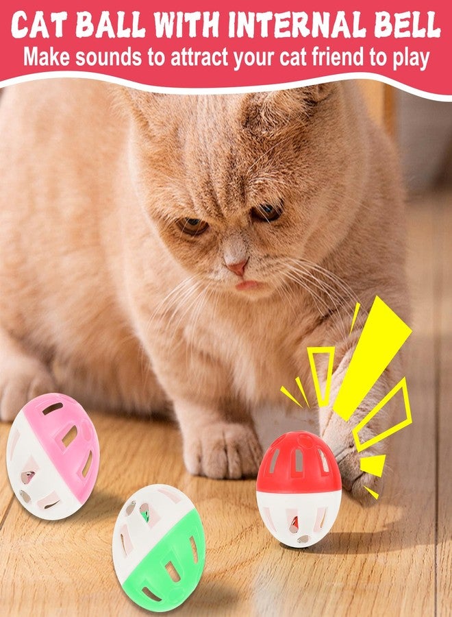 Foxtell Cat Ball Pit Include 200 Pom Pom Balls 10 Jingle Balls and 12 PCS Cat Spring Toy for Indoor Bored Self Play Enrichment Toy for Indoor Cats Interactive Fun and Exercise - Image 4